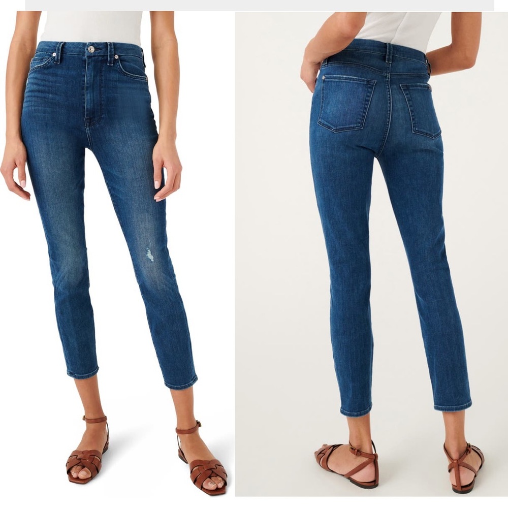 7 seven For All Mankind Ultra High Waist Aubrey ankle skinny jeans size 31 libra